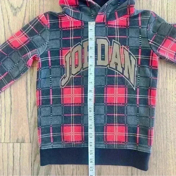 Air Jordan Jumpman Essentials Plaid Pullover Hoodie Boys Sweatshirt Size Medium - Picture 8 of 12